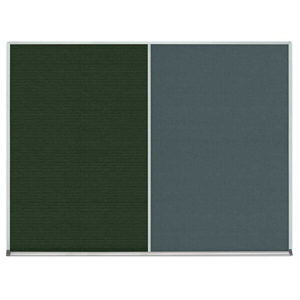 Single Door Radius Corkboard, 24"x36", Sat, UV7001RC-SATIN-SURF